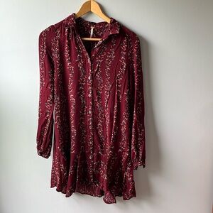 Free people button down shirt dress size xs